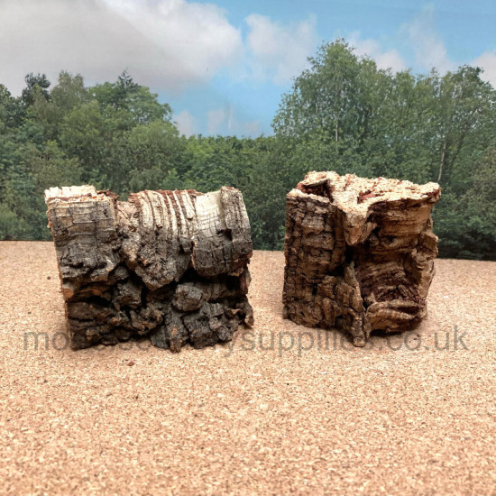 Standard Cork Bark Rock Face which has been prepared ready to use in